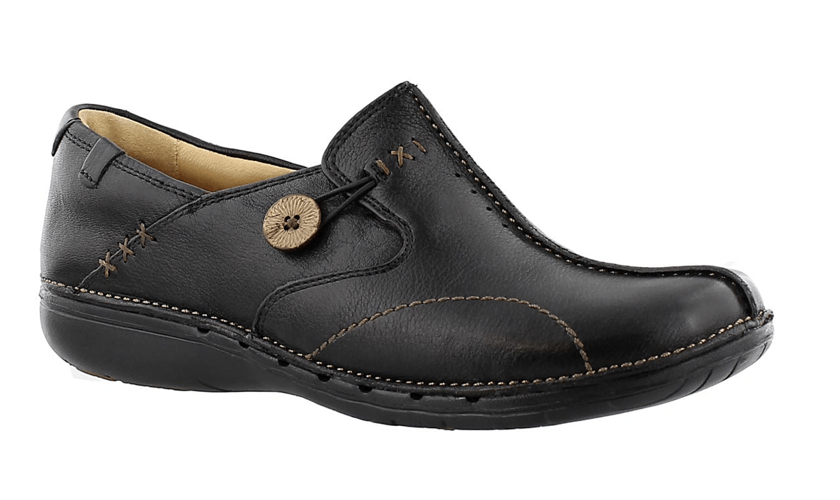 Un loop outlet black leather shoes