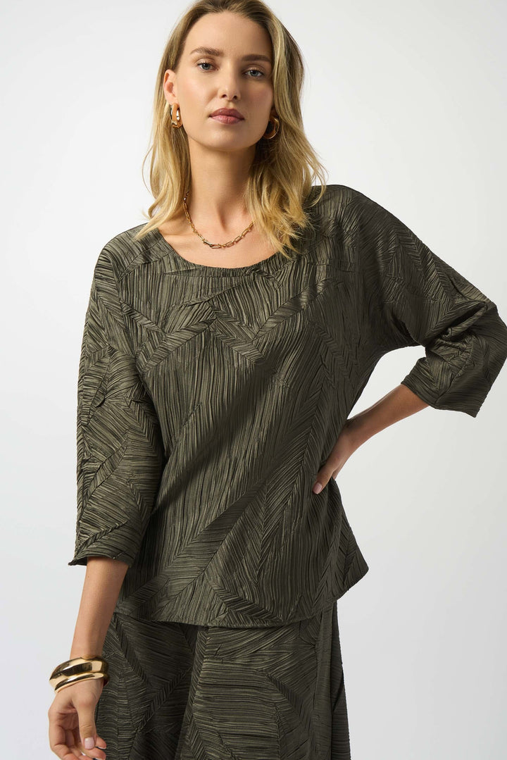 Joseph Ribkoff Pleated Satin Boxy Top - 253002 – 30 Church