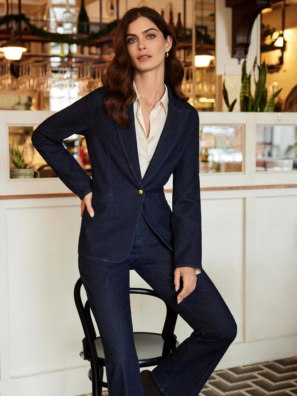 Charlie B Raw Denim Dressy Jacket C6318 934B 30 Church Women s Clothing