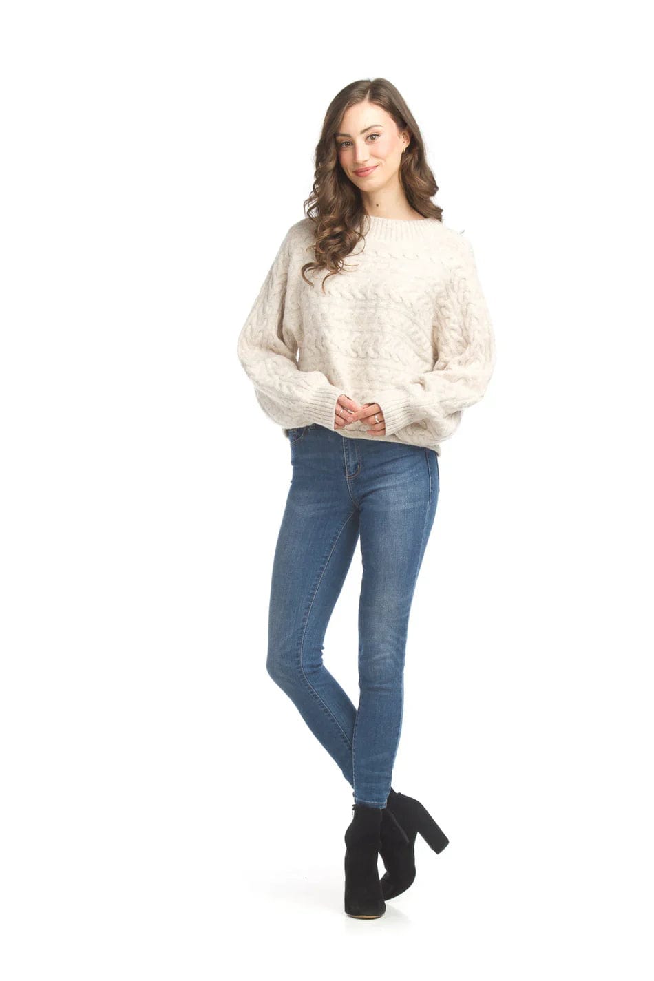Papillon cable Knit Sweater 17232 – 30 Church Women's Clothing