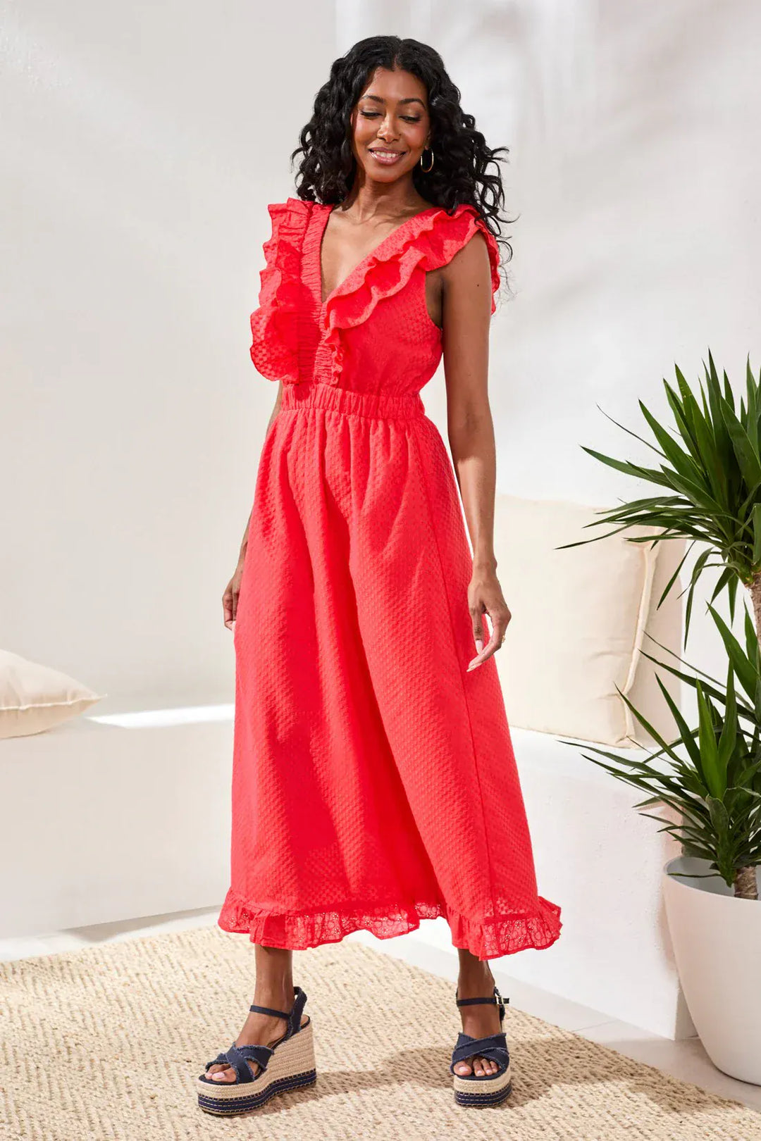 maxi tribal dress With Frills & Cutout group-535 Tennis Dress + Workout and practicality Size Options:5 YEAR-12 YEAR (MAX BUST 27.5IN)