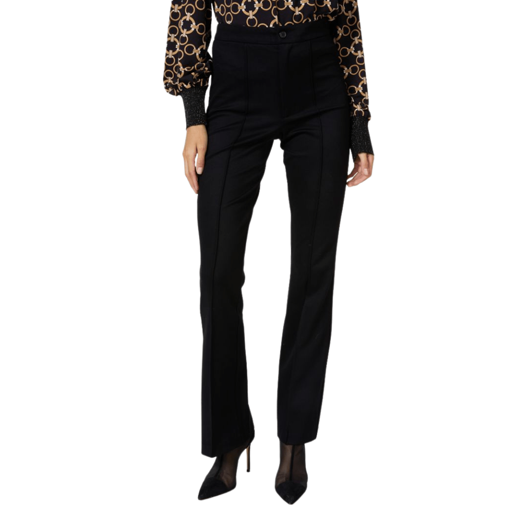 Esqualo Black Twill Flair Trousers - W2217701 – 30 Church Women's Clothing