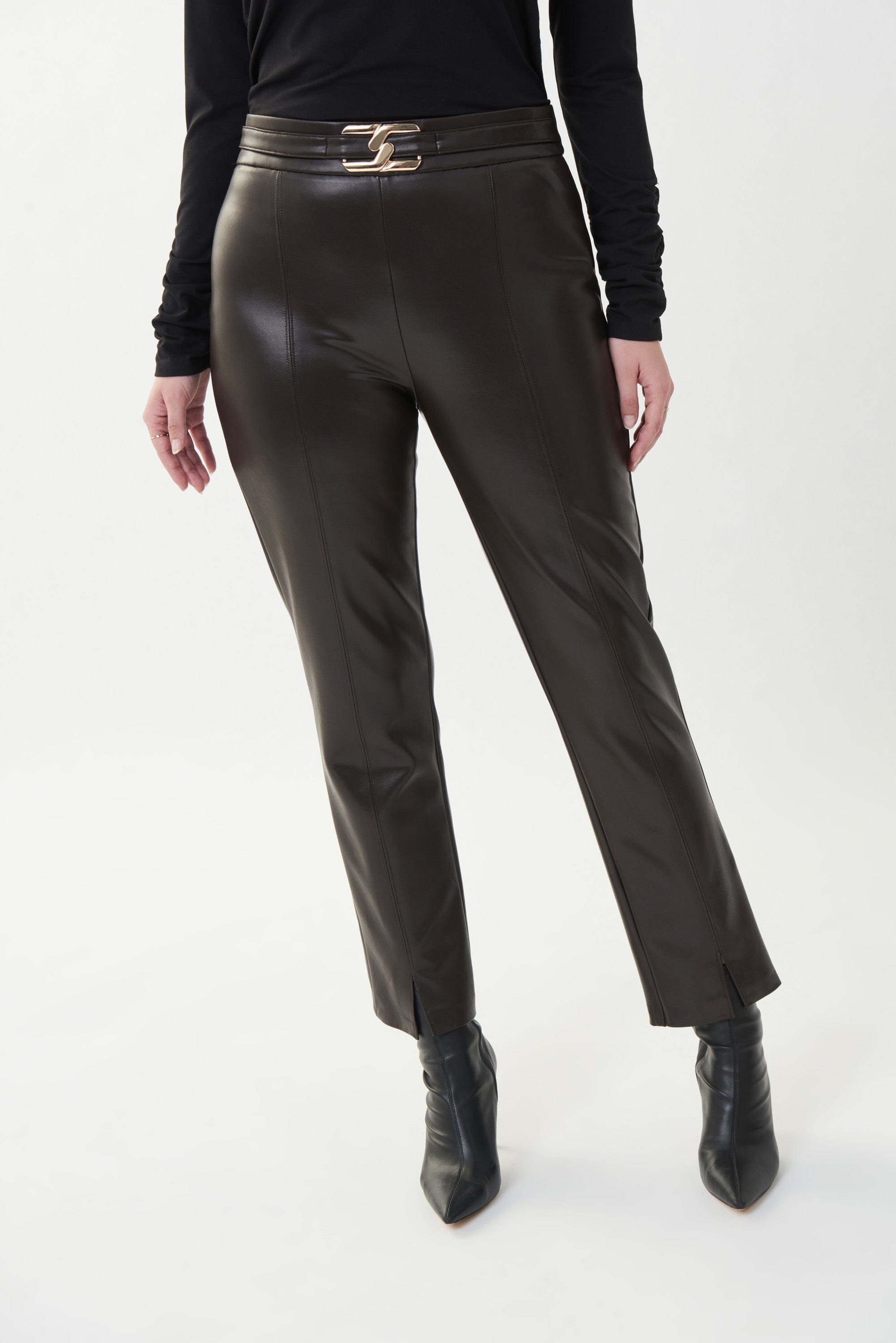 Joseph Ribkoff Brown Faux Leather Pant - 223131 – 30 Church